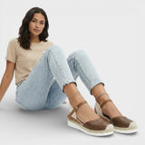 Espadrilles à Brides à Semelle Compensée