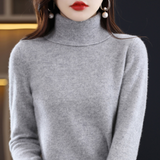 Pull Femme Col Roulé Élégant Ajusté