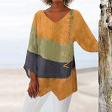 Tunique Femme Patchwork Ample – Haut Bohème Col V