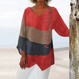 Tunique Femme Patchwork Ample – Haut Bohème Col V
