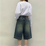 Jean Culotte Large Taille Haute Style Décontracté Moderne