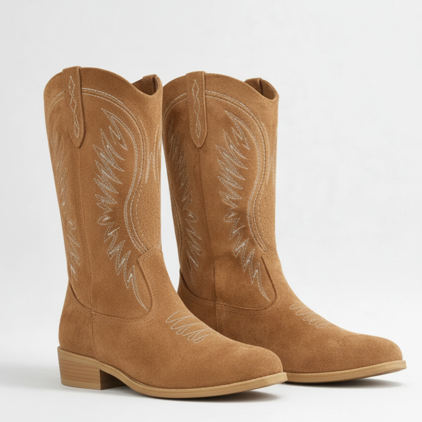 Bottes Cowboy Brodées Style Western Élégant