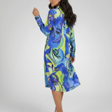 Ensemble Satin Imprimé Artistique Coupe Fluide Élégance Chic