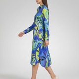 Ensemble Satin Imprimé Artistique Coupe Fluide Élégance Chic