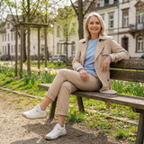 Damskie Niebieskie Sneakersy Sznurowane Z Profilowaną Podeszwą