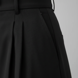 Pantalon Large Élégant Taille Haute Ceinturé Fluide