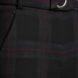 Pantalon Large Carreaux Élégant Taille Haute Chic