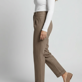 Pantalon Ajusté Élégant Taille Haute Style Bureau Moderne