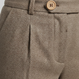 Pantalon Ajusté Élégant Taille Haute Style Bureau Moderne