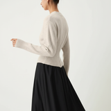 Pull à col rond coupe confortable et extensible