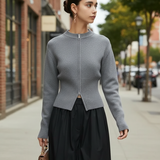 Pull à col rond coupe confortable et extensible