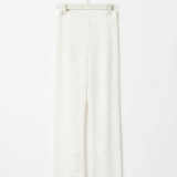 Pantalon Dentelle Élégant Taille Haute Style Chic