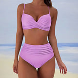 Maillot de Bain Femme Taille Haute Push Up Élégant
