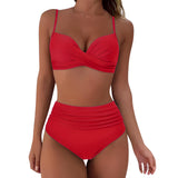 Maillot de Bain Femme Taille Haute Push Up Élégant