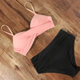Maillot de Bain Femme Taille Haute Push Up Élégant