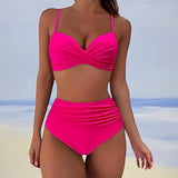 Maillot de Bain Femme Taille Haute Push Up Élégant
