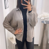 Cardigan Femme Élégant Ouvert Décontracté