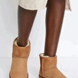 Bottines Fourrées Courtes Confort Doublure Chaude Style Hiver