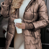 Veste femme à capuche en coton mélangé