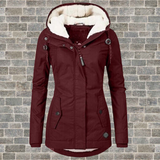 Manteau d'hiver femme à capuche pour la pluie