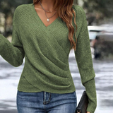 Pull Automne Élégant Vert Femme Héritage