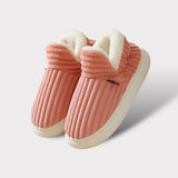 Chaussons Fourrés Antidérapants Confort Chaud Maison