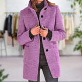 Manteau d'automne élégant pour femme à poches