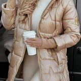 Veste femme à capuche en coton mélangé