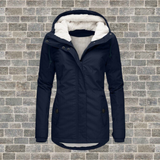 Manteau d'hiver femme à capuche pour la pluie