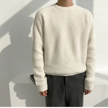 Grant – Pull en coton tricoté à coupe décontractée pour hommes