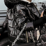 Veste femme à capuche en coton mélangé