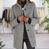 Manteau d'automne élégant pour femme à poches