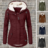 Manteau d'hiver femme à capuche pour la pluie
