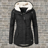 Manteau d'hiver femme à capuche pour la pluie