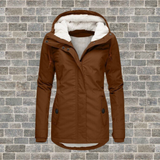 Manteau d'hiver femme à capuche pour la pluie