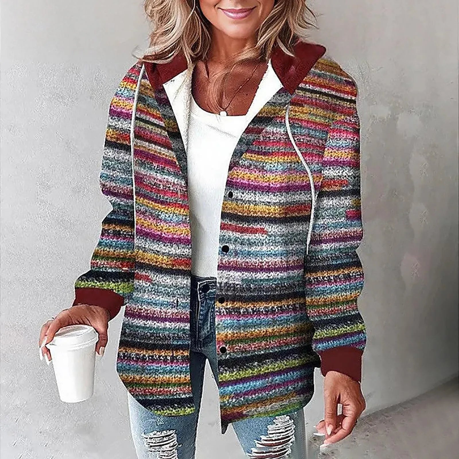 Veste femme à capuche avec poches devant