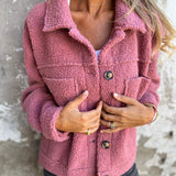 Manteau femme à col tailleur et boutons