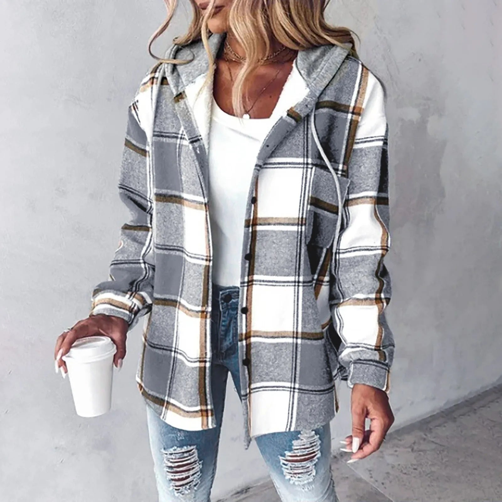 Veste femme à capuche avec poches devant