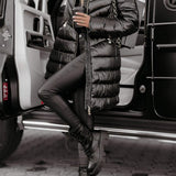 Manteau d'hiver femme en coton à capuche