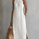 Robe Mi-Longue Blanche Femme
