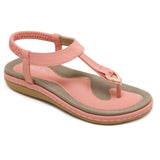 Sandales classiques ergonomiques pour femme, pieds larges