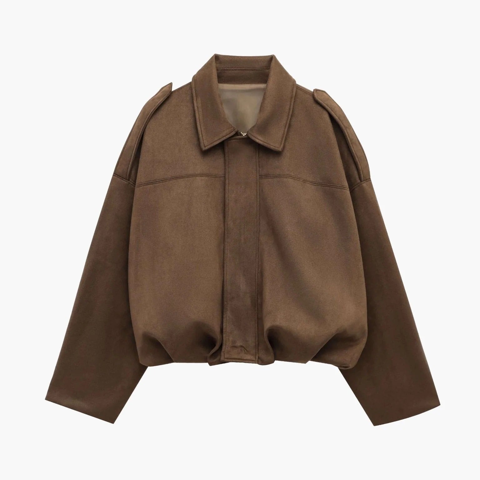 Blouson bomber femme en suédine à col
