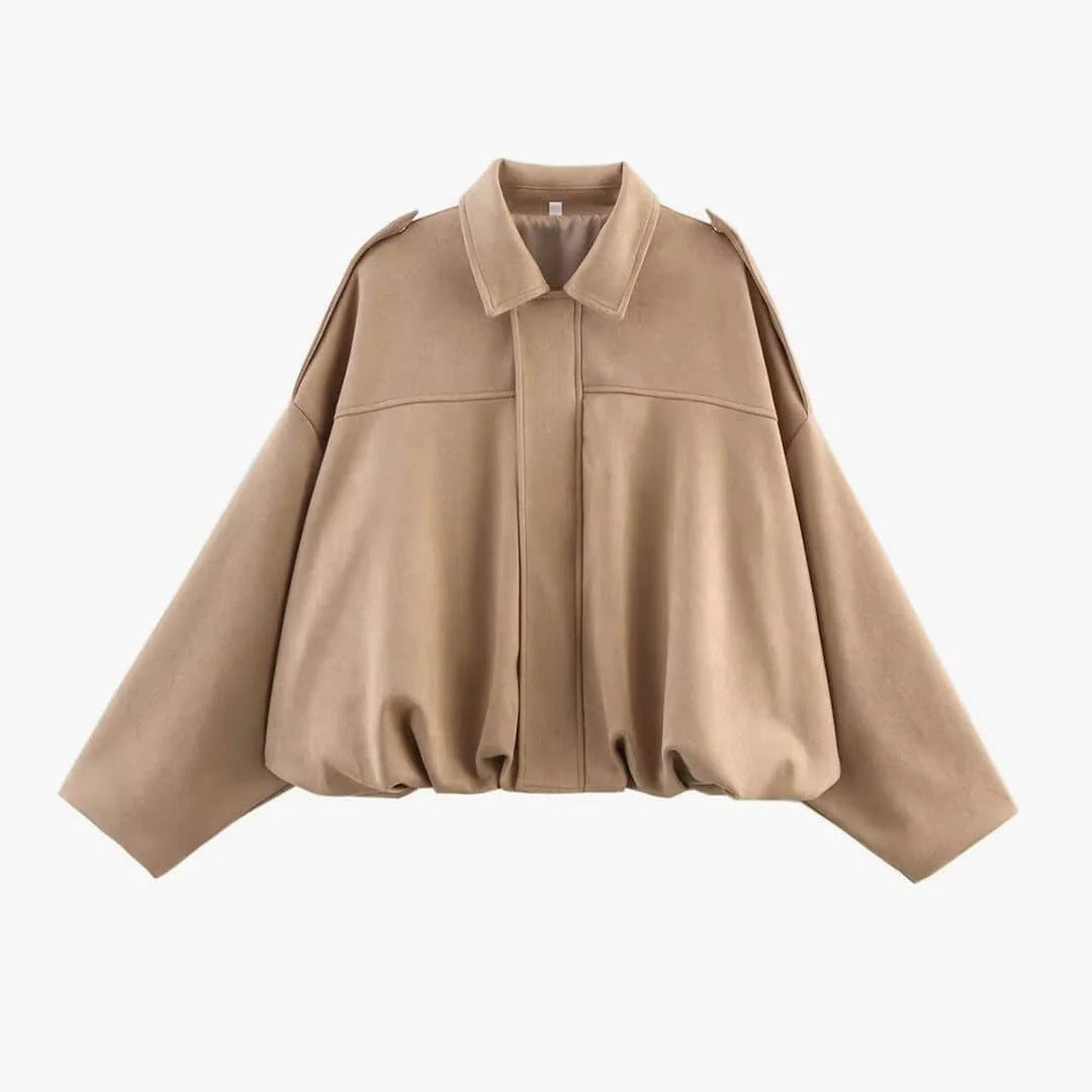 Blouson bomber femme en suédine à col
