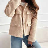 Manteau court en laine pour femme, coupe structurée