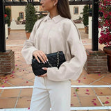 Blouson bomber femme en suédine à col