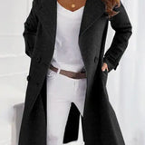 Manteau d'hiver en laine structuré pour femme