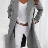 Manteau d'hiver en laine structuré pour femme