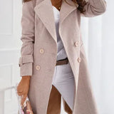 Manteau d'hiver en laine structuré pour femme