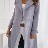 Manteau d'hiver en laine structuré pour femme