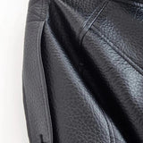 Veste femme en simili cuir à col montant
